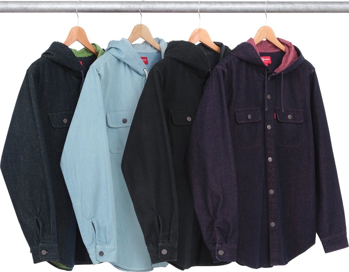 Denim Hooded Shirt